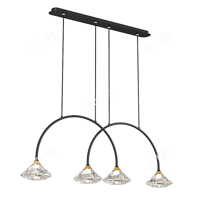 Title: Arco 4100/3/4 Pendant Light 3D model image 1