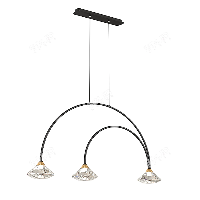 Title: Arco 4100/3/4 Pendant Light 3D model image 2