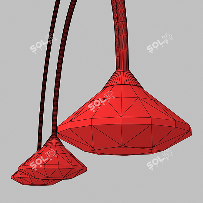 Title: Arco 4100/3/4 Pendant Light 3D model image 4