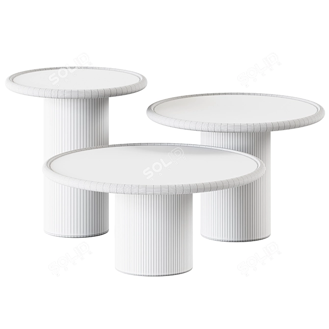 Sleek Minimalist Coffee Table 3D model image 2