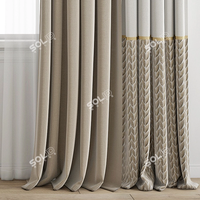 Poly Curtain Model 3D model image 2