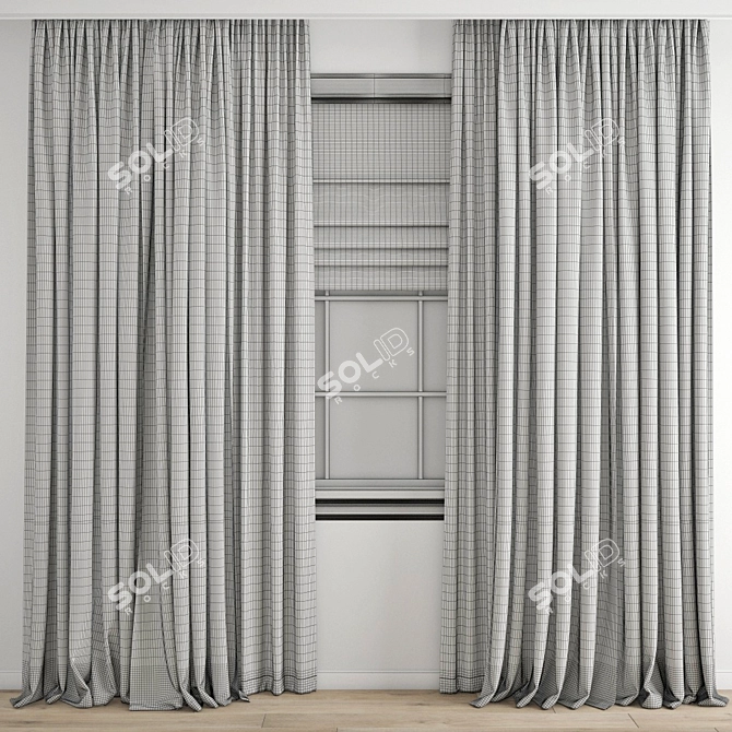Poly Curtain Model 3D model image 4
