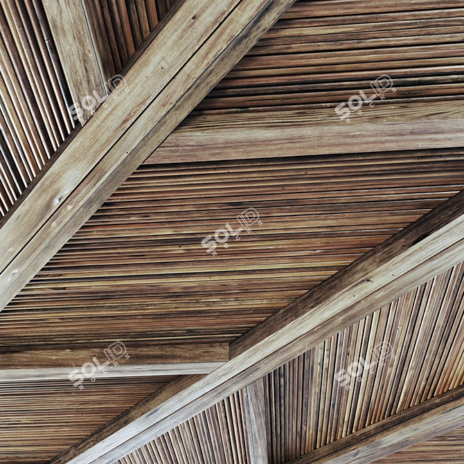 Smoothed Diagonal Branch Ceiling N2 3D model image 2