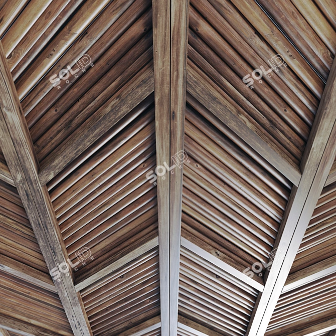 Smoothed Diagonal Branch Ceiling N2 3D model image 5