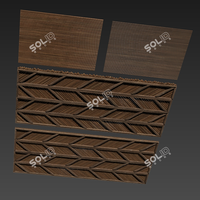 Smoothed Diagonal Branch Ceiling N2 3D model image 6