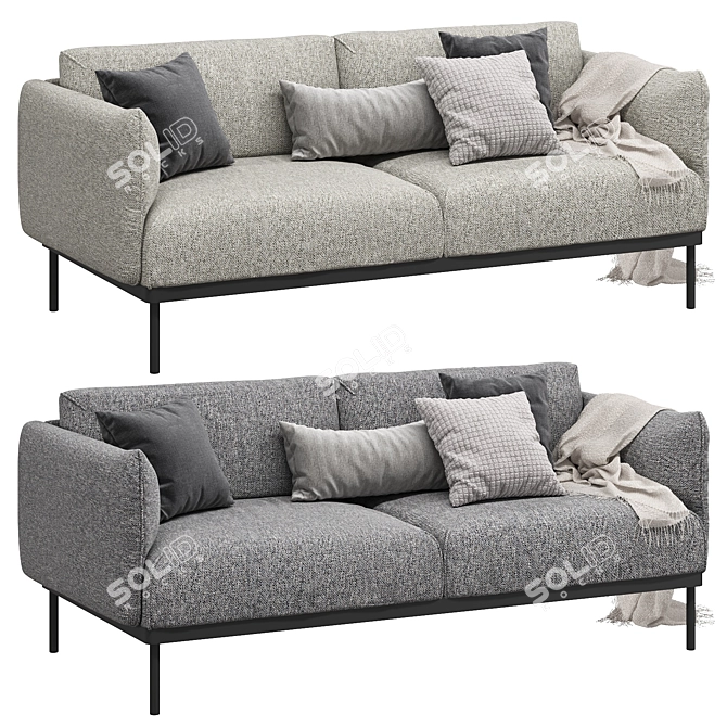 ÄPPLARYD EPPLARYD 2-Seater Sofa: Modern Style Comfort 3D model image 4