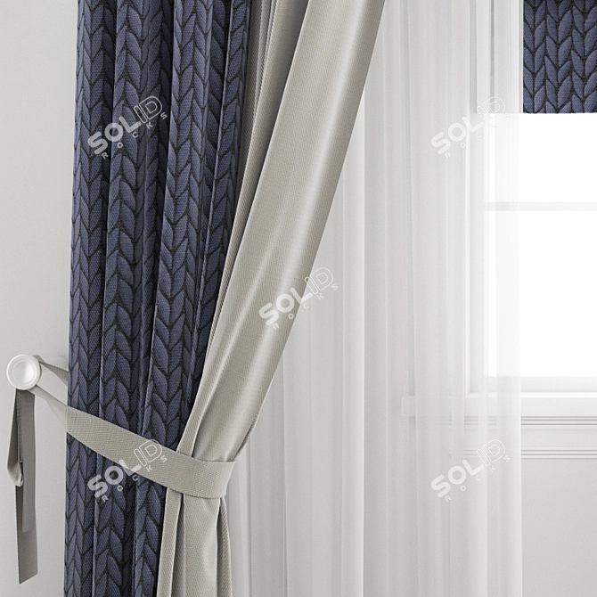 Poly Curtain: High-Quality 3D Model 3D model image 2