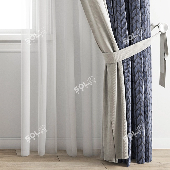 Poly Curtain: High-Quality 3D Model 3D model image 3