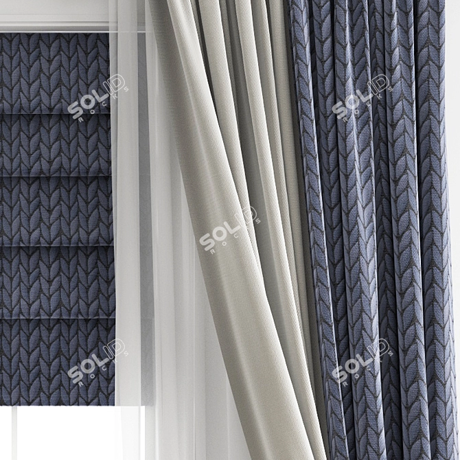 Poly Curtain: High-Quality 3D Model 3D model image 4