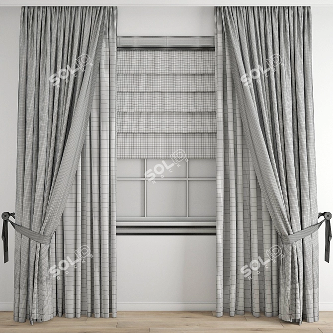 Poly Curtain: High-Quality 3D Model 3D model image 5