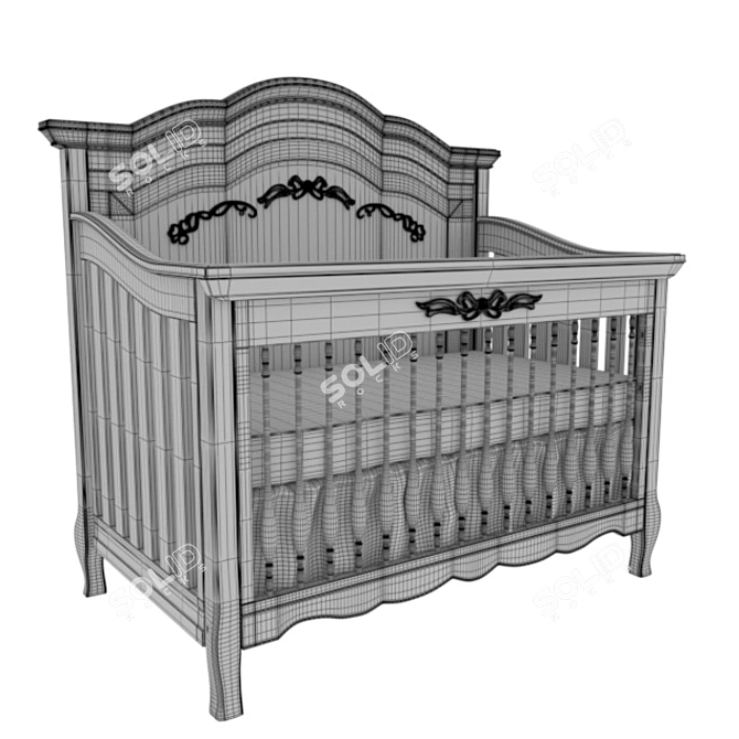 Evolur Dreamland 4-in-1 Crib 3D model image 4