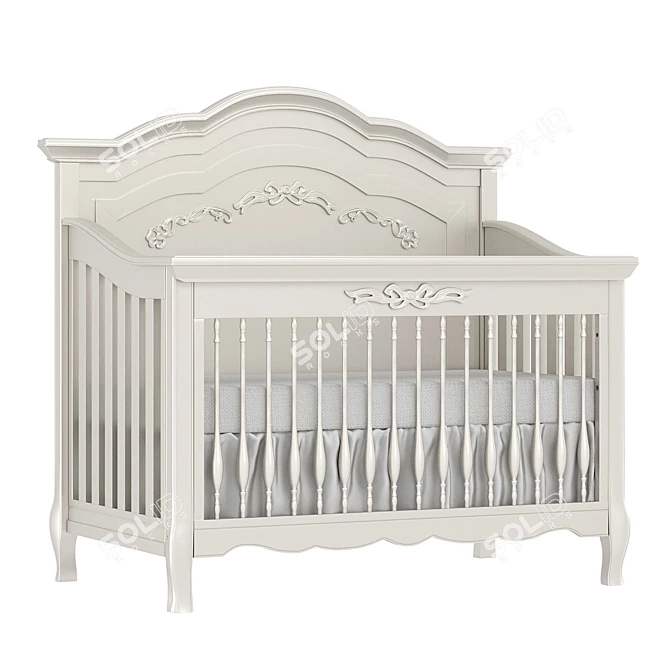 Evolur Dreamland 4-in-1 Crib 3D model image 5