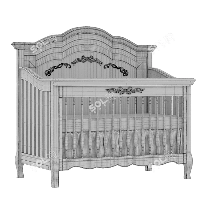 Evolur Dreamland 4-in-1 Crib 3D model image 8