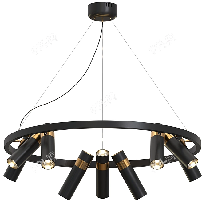 Scandinavian Style LED Chandelier 3D model image 1