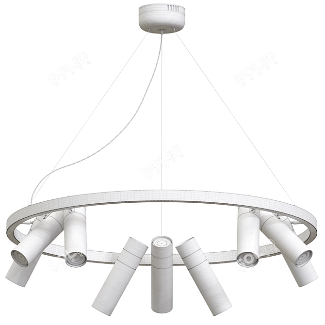 Scandinavian Style LED Chandelier 3D model image 4