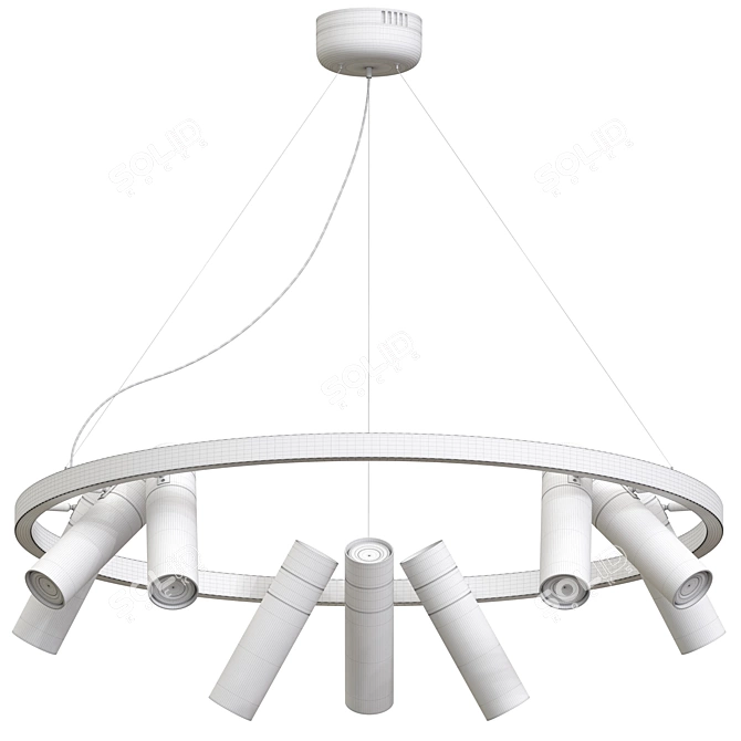 Scandinavian Style LED Chandelier 3D model image 6