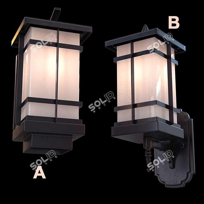 Chinese-Made Street Lamp 3D model image 2