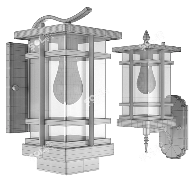 Chinese-Made Street Lamp 3D model image 3