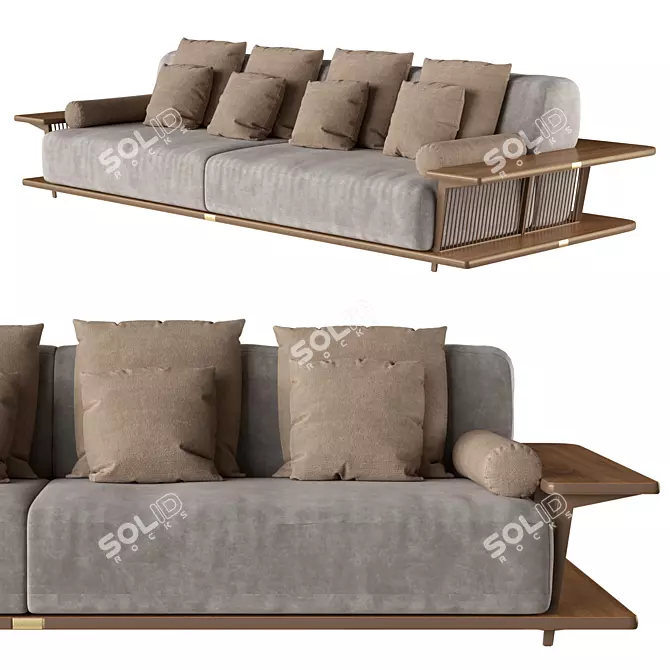 Wing Sofa: Architectural Outdoor Comfort 3D model image 1