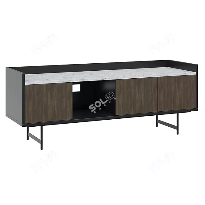 Uvan Art Sunset TV Stand 3D model image 1