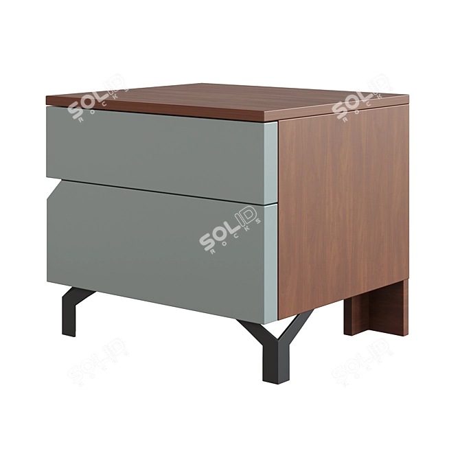 Maison Hause Momo Wood Bedside Table 3D model image 1