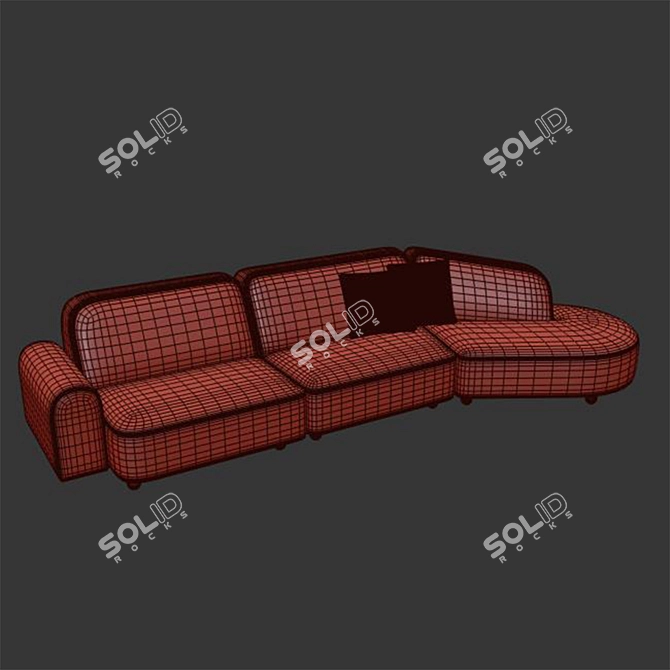 Sleek Curve Sofa: Vladimir Kagan 3D model image 4