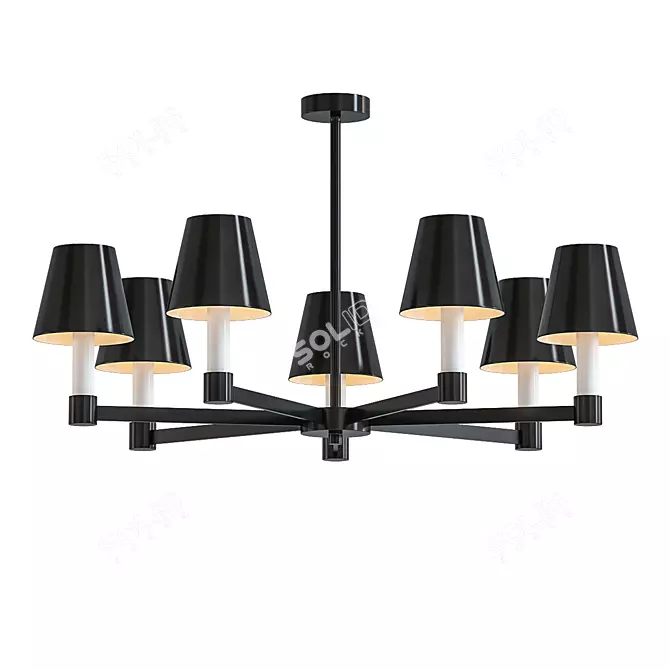 Eremon V-Ray Chandelier: Modern Loft Lighting 3D model image 1