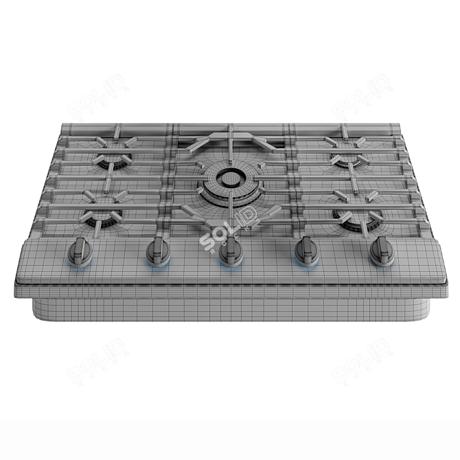 Samsung Stainless Steel Gas Hob - 90*50 cm 3D model image 5