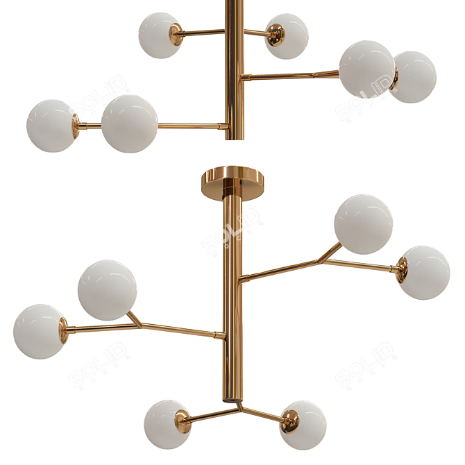 Elegant Twiggy Lamp 3D model image 1