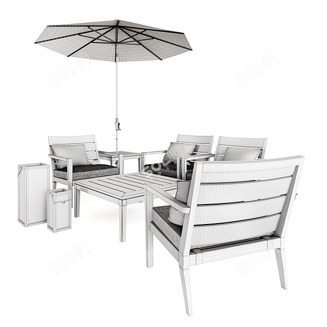 Regatta Natural Outdoor Furniture Set 3D model image 6