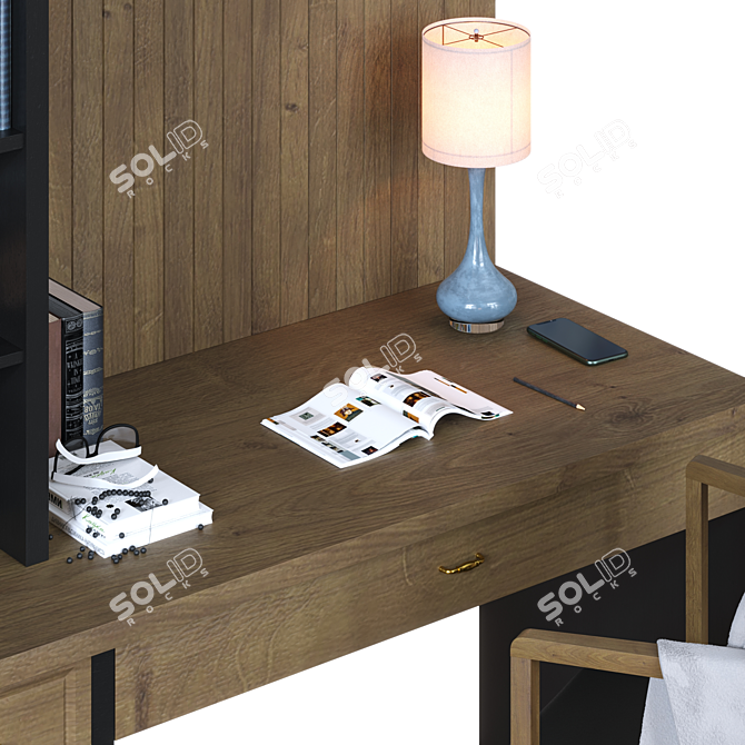 Modern Office Furniture Set 3D model image 3