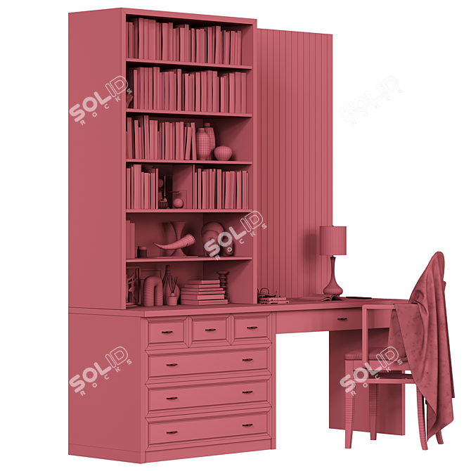 Modern Office Furniture Set 3D model image 6