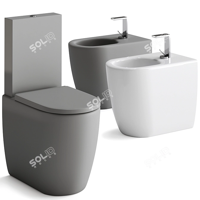 Cielo Smile Monoblock WC 3D model image 1