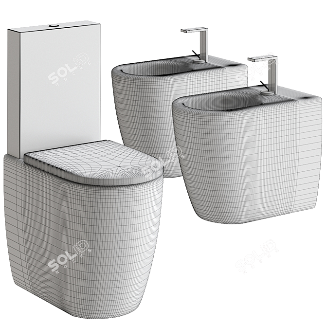 Cielo Smile Monoblock WC 3D model image 2