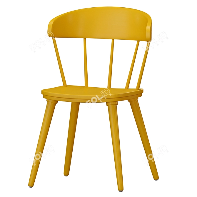 OMTÄNKSAM Table and Chairs Set 3D model image 3