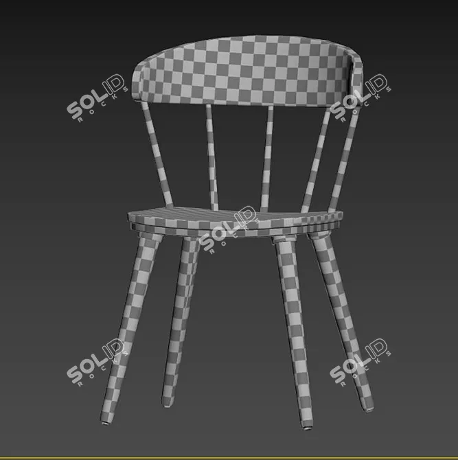 OMTÄNKSAM Table and Chairs Set 3D model image 7