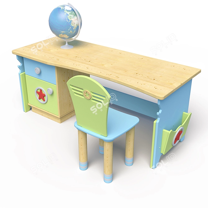 Aviator Pine Growing Table 3D model image 1