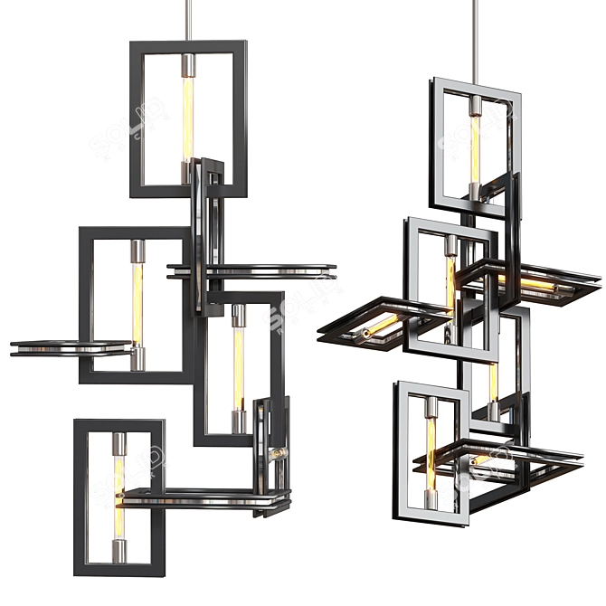 Elegant Illumination: TROY LIGHTING Chandelier 3D model image 1