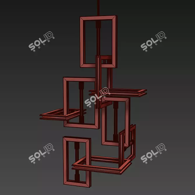 Elegant Illumination: TROY LIGHTING Chandelier 3D model image 2