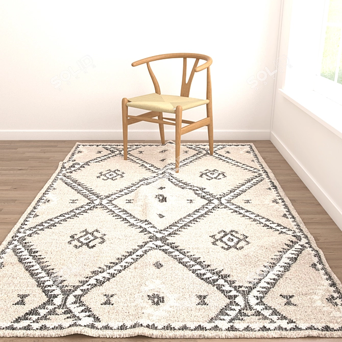 Versatile 6-Piece Rug Set: VRayFur, V-Ray & Corona Materials - 3D Model 3D model image 2