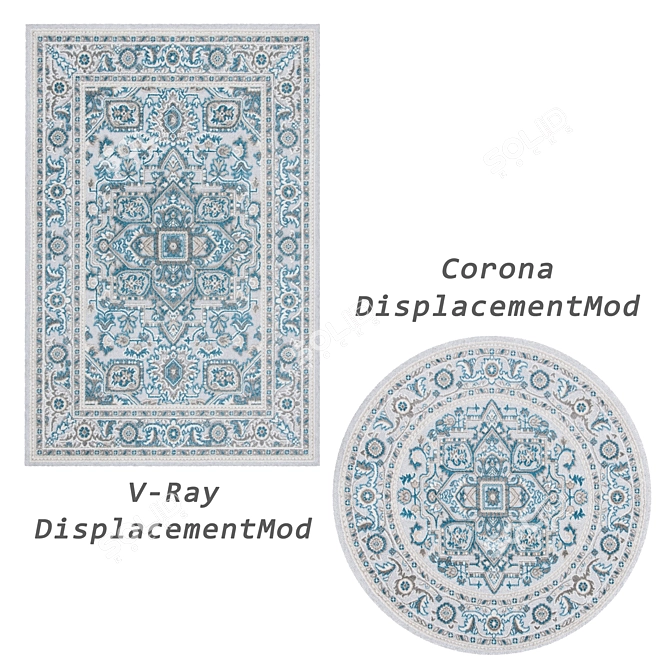 Variety of Versatile Rugs 3D model image 5