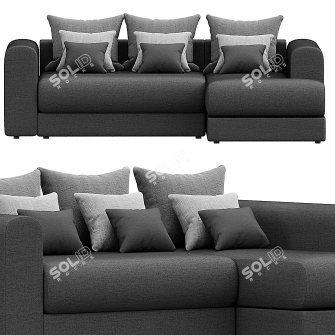 Luxurious Medison Corner Sofa 3D model image 1