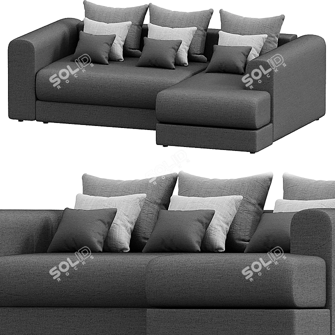 Luxurious Medison Corner Sofa 3D model image 2