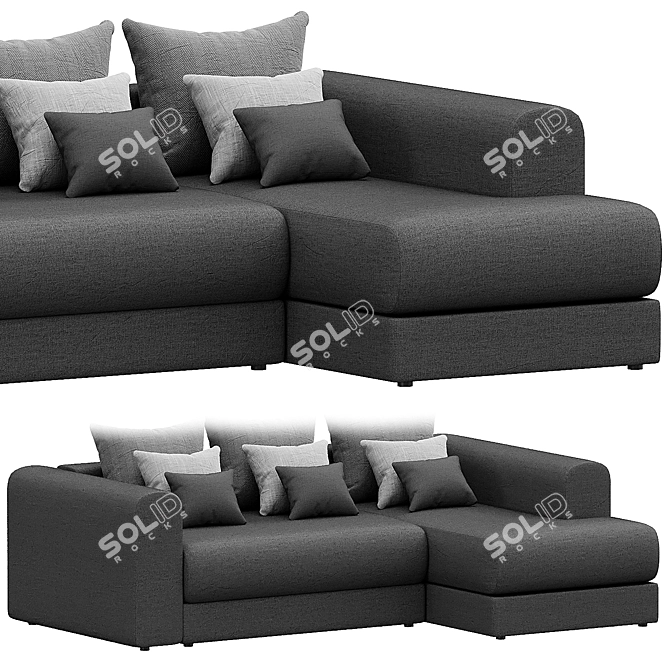 Luxurious Medison Corner Sofa 3D model image 3