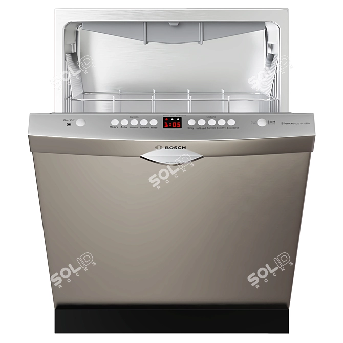 Bosch Dishwasher Collection: Sleek Stainless Steel 3D model image 5