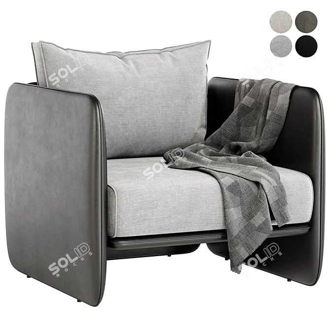 Luxury Comfort: Domkapa Miller Armchair 3D model image 2