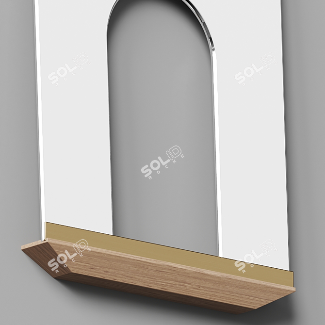 Elevated Reflections: Propped Mirror 3D model image 3