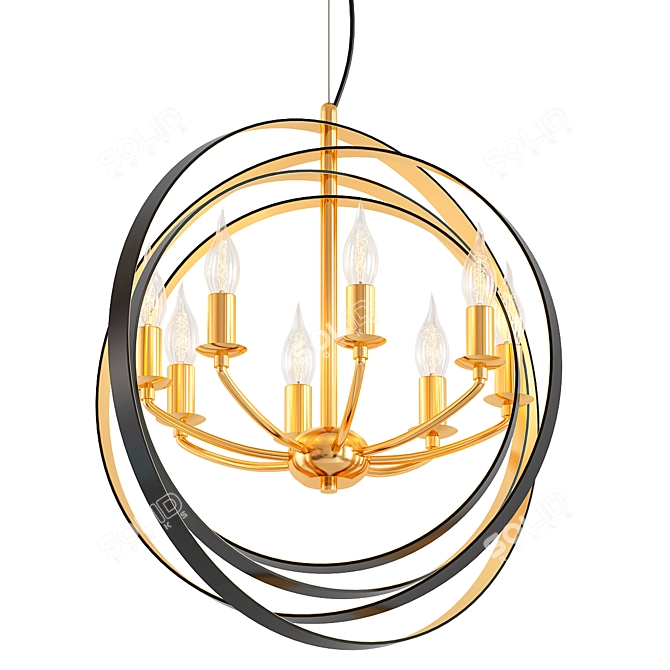 Lussole Vesta Loft Pendant Light 3D model image 1