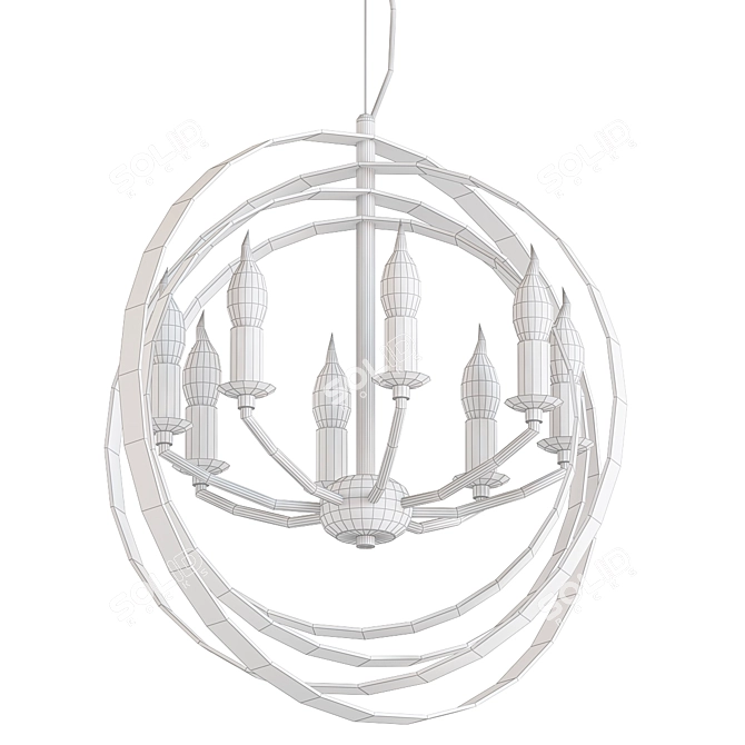 Lussole Vesta Loft Pendant Light 3D model image 2