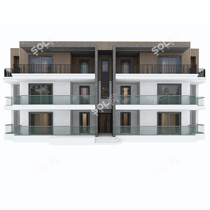 Modern City Building: Clean & High-Quality 3D Model 3D model image 5